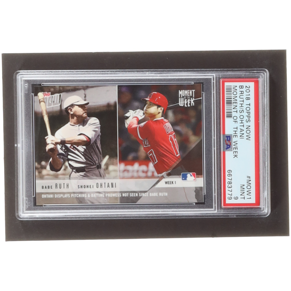 2023 Topps Now #143 Shohei Ohtani & Babe Ruth Legends Card - 1st Day Issue,  Limited Print Run