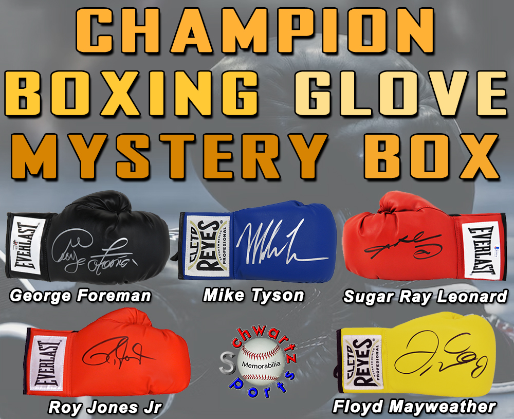 Schwartz Sports - Boxing Champion Signed Boxing Glove Mystery Box - Series 9 (Limited to 75) at PristineAuction.com Schwartz Sports - Boxing Champion Signed Boxing Glove Mystery Box - Series 9 (Limited to 75) at PristineAuction.com