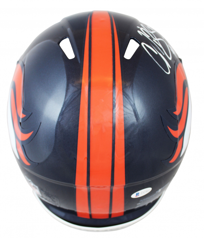 Champ Bailey Signed Broncos Full-Size Authentic On-Field Speed Helmet Inscribed "HOF 19" (Beckett) at PristineAuction.com Champ Bailey Signed Broncos Full-Size Authentic On-Field Speed Helmet Inscribed "HOF 19" (Beckett) at PristineAuction.com