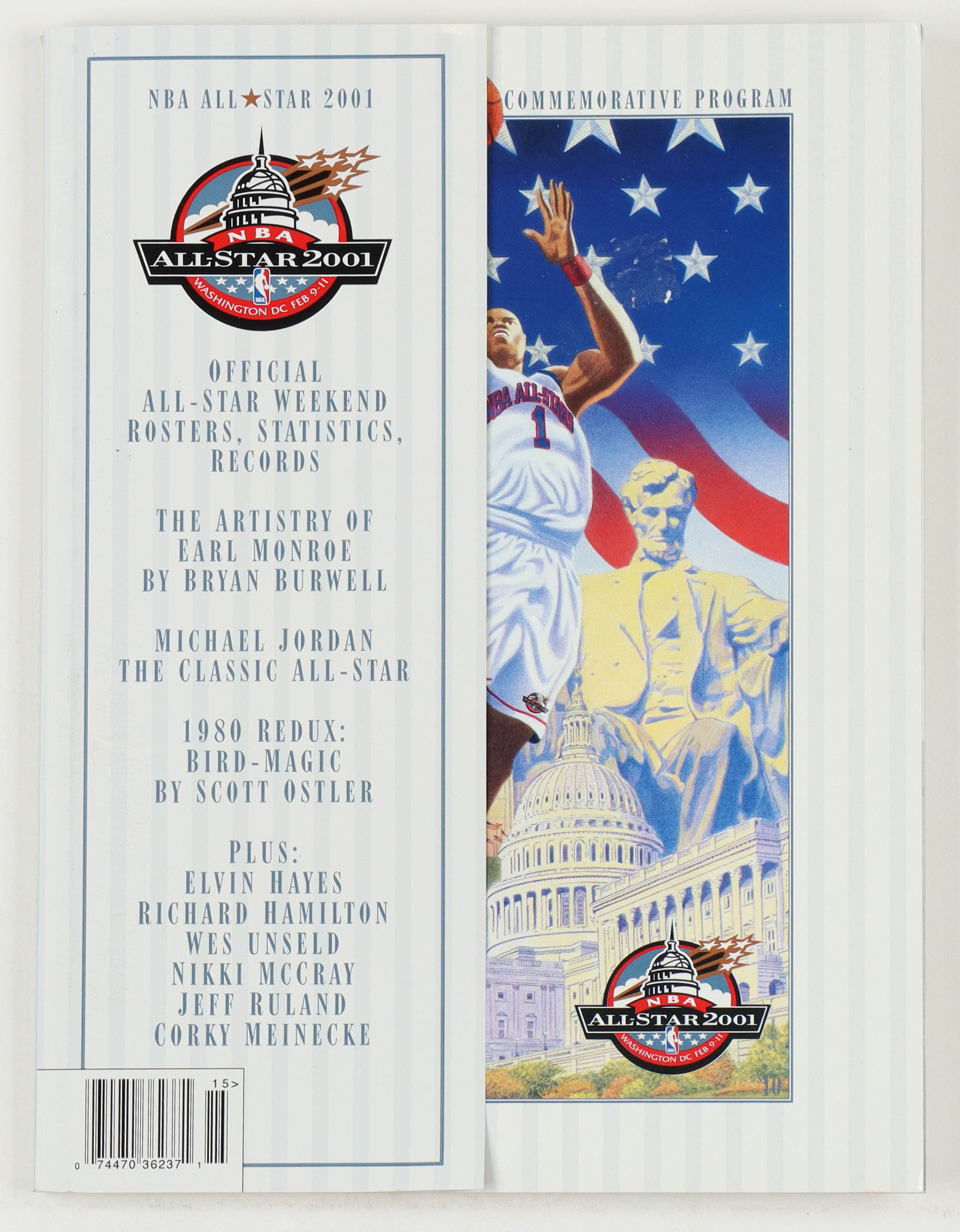 2001 NBA All-Star Game Commemorative Program at PristineAuction.com 2001 NBA All-Star Game Commemorative Program at PristineAuction.com