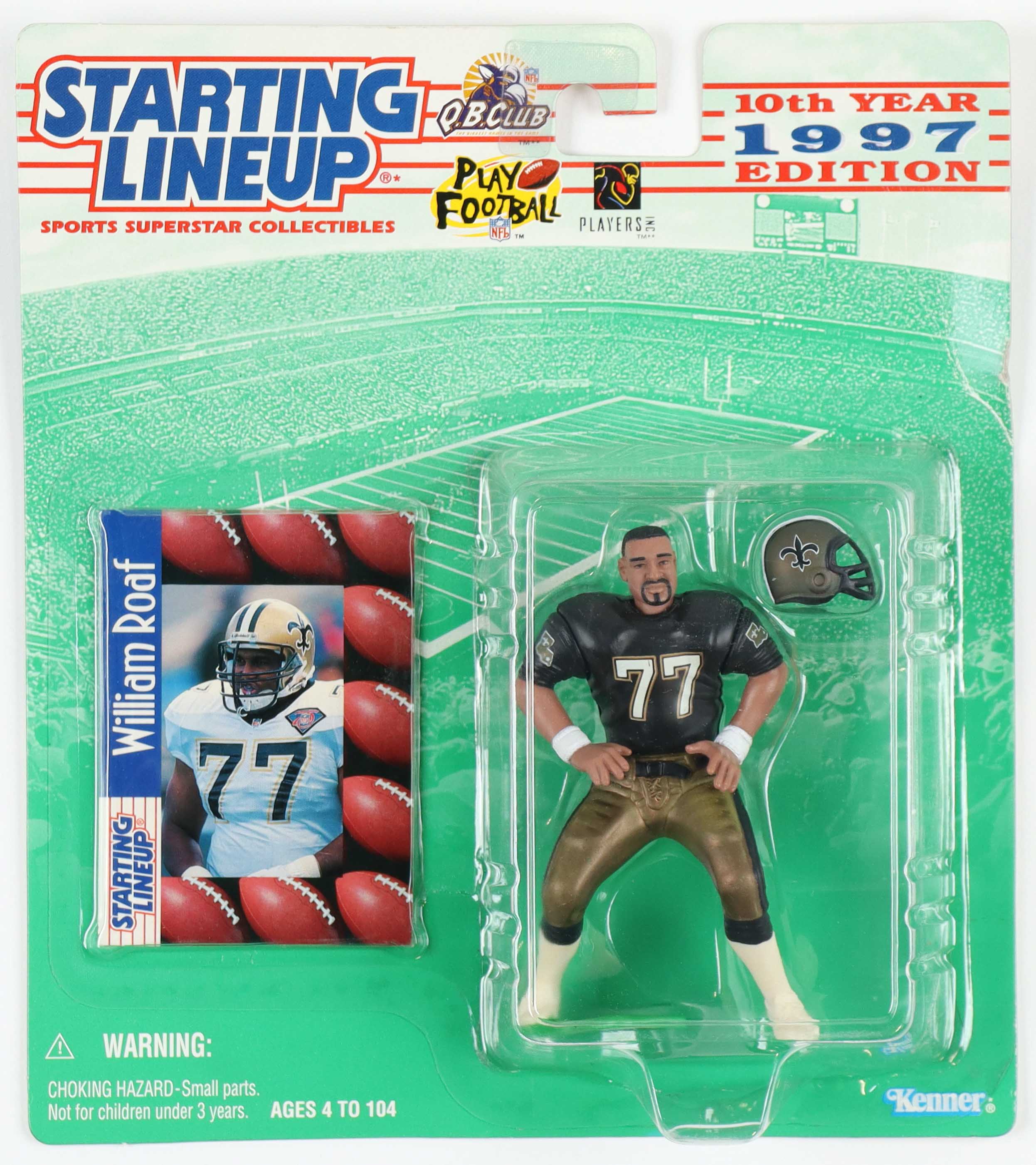 Willie Roaf 1997 Starting Lineup 10th Year Edition Action Figure with Trading Card at PristineAuction.com Willie Roaf 1997 Starting Lineup 10th Year Edition Action Figure with Trading Card at PristineAuction.com