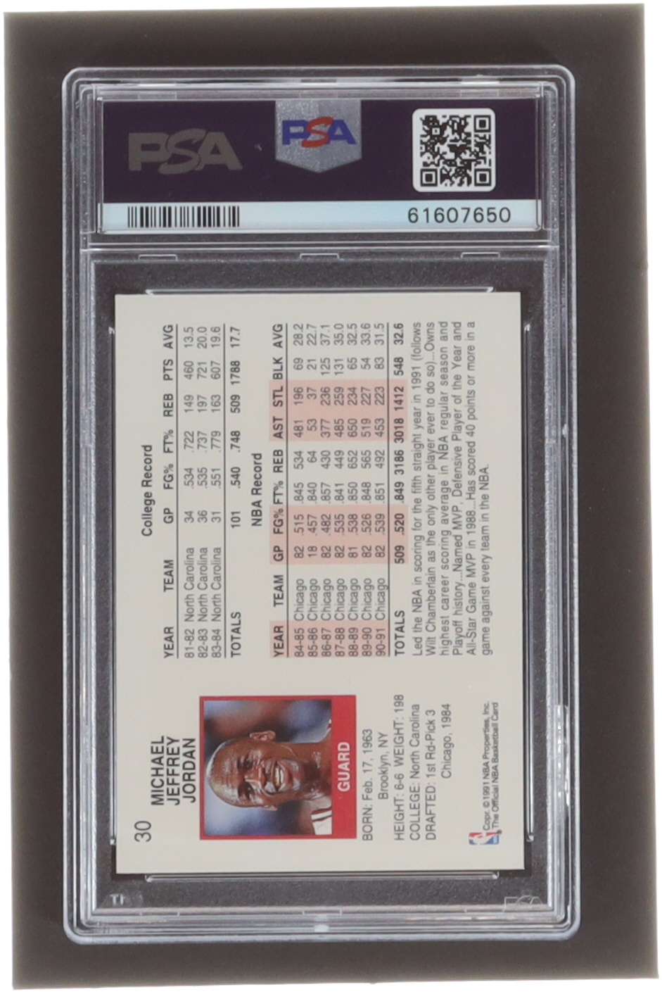 Michael Jordan 1991-92 Hoops #30 (PSA 9) at PristineAuction.com Michael Jordan 1991-92 Hoops #30 (PSA 9) at PristineAuction.com