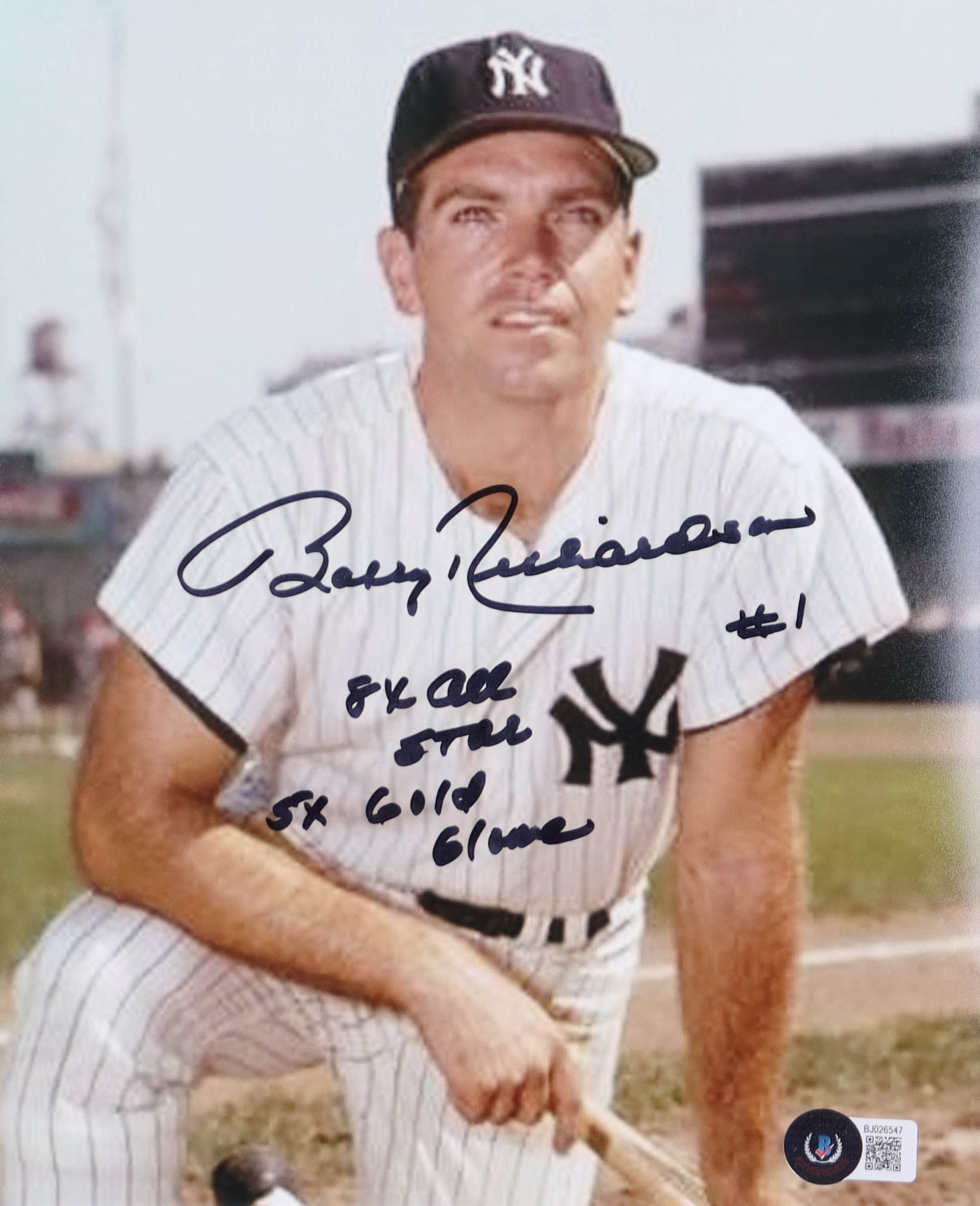 Bobby Richardson Signed Yankees 8x10 Photo Inscribed "8X All Star, 5X Gold Glove" (Beckett) at PristineAuction.com Bobby Richardson Signed Yankees 8x10 Photo Inscribed "8X All Star, 5X Gold Glove" (Beckett) at PristineAuction.com