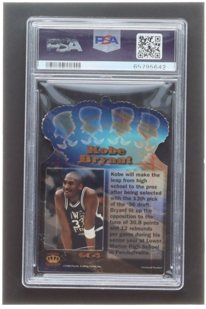 Kobe Bryant 1996 Pacific Power Gold Crown Die Cuts #GC3 (PSA 7 