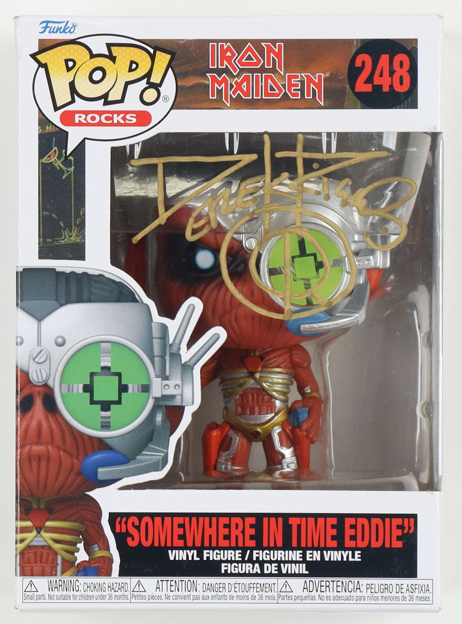 Derek Riggs Signed "Iron Maiden" #249 Somewhere in Time Eddie Funko Pop! Vinyl Figure with Hand Drawn Sketch (JSA) at PristineAuction.com Derek Riggs Signed "Iron Maiden" #249 Somewhere in Time Eddie Funko Pop! Vinyl Figure with Hand Drawn Sketch (JSA) at PristineAuction.com