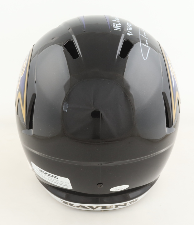 Justin Tucker Signed Ravens Full-Size Speed Helmet Inscribed "NFL Rec 66 YD FG 9/26/21" (JSA) at PristineAuction.com Justin Tucker Signed Ravens Full-Size Speed Helmet Inscribed "NFL Rec 66 YD FG 9/26/21" (JSA) at PristineAuction.com