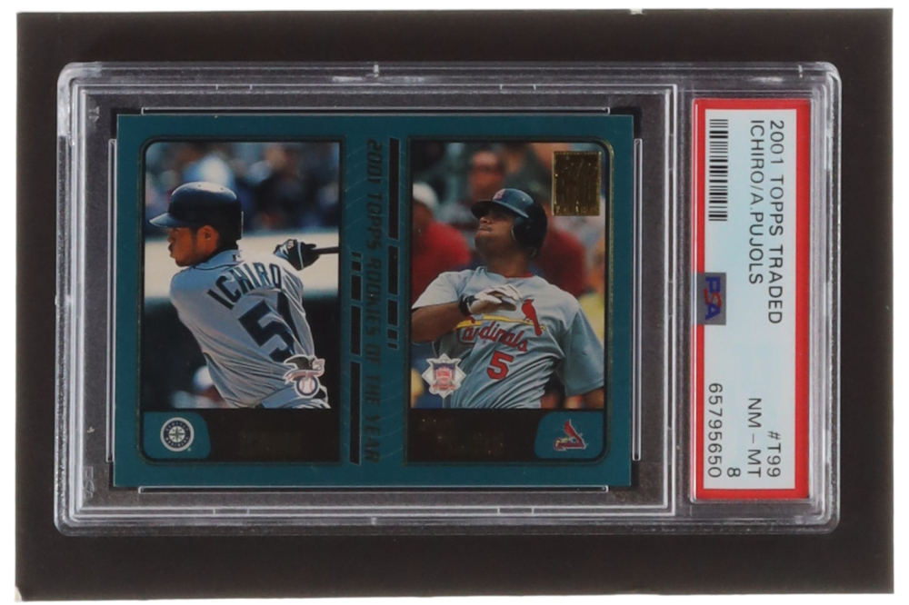 イチロー ルーキー‼️TOPPS TRADED ICHIRO PUJOLS RC Ichiro Suzuki 2001 Topps Traded #T99 Rookies of the Year (w