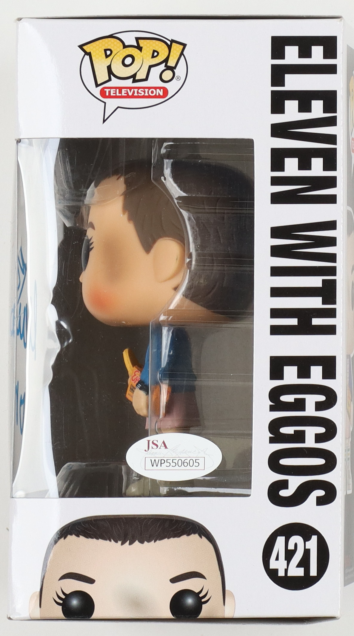 Millie Bobby Brown Signed "Stranger Things" #421 Eleven with Eggos Funko Pop! Vinyl Figure Inscribed "011" (JSA) at PristineAuction.com Millie Bobby Brown Signed "Stranger Things" #421 Eleven with Eggos Funko Pop! Vinyl Figure Inscribed "011" (JSA) at PristineAuction.com