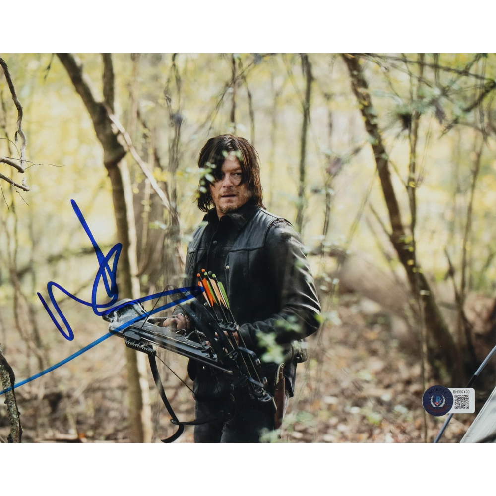 Norman Reedus Signed 8x10 Photo (Beckett) Pristine Auction