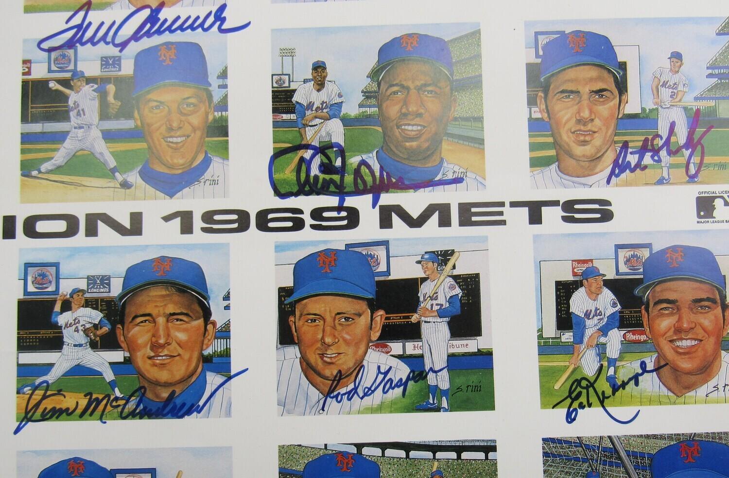 1969 World Champion Mets 17x22 Poster Team-Signed by (23) with Tom Seaver, Yogi Berra, Ralph Kiner, Art Shamsky, Jerry Koosman (JSA) at PristineAuction.com 1969 World Champion Mets 17x22 Poster Team-Signed by (23) with Tom Seaver, Yogi Berra, Ralph Kiner, Art Shamsky, Jerry Koosman (JSA) at PristineAuction.com