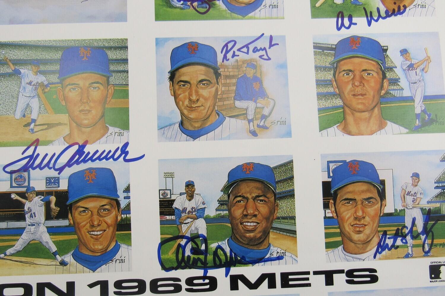 1969 World Champion Mets 17x22 Poster Team-Signed by (23) with Tom Seaver, Yogi Berra, Ralph Kiner, Art Shamsky, Jerry Koosman (JSA) at PristineAuction.com 1969 World Champion Mets 17x22 Poster Team-Signed by (23) with Tom Seaver, Yogi Berra, Ralph Kiner, Art Shamsky, Jerry Koosman (JSA) at PristineAuction.com
