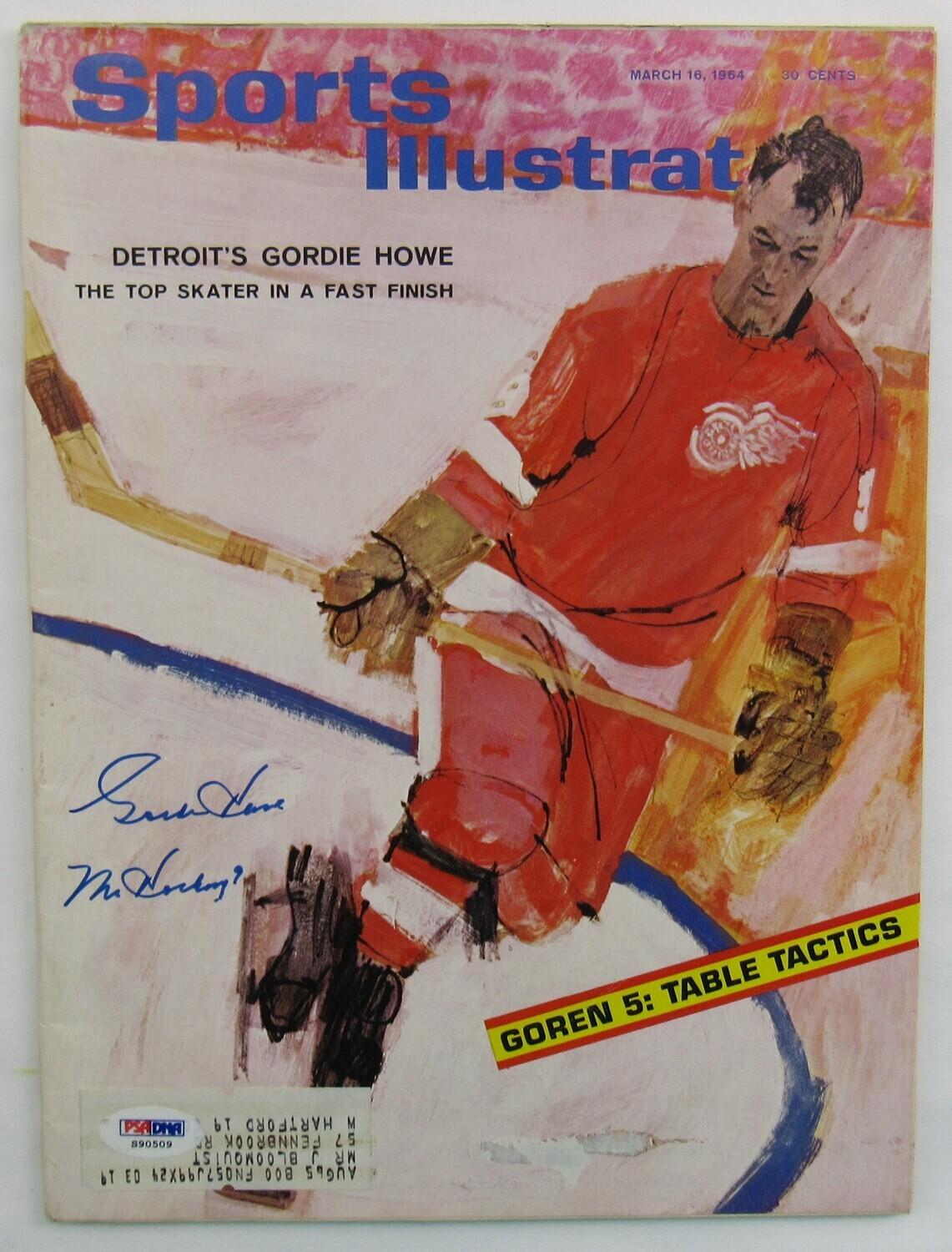 Gordie Howe Signed 1964 Sports Illustrated Magazine (PSA) at PristineAuction.com Gordie Howe Signed 1964 Sports Illustrated Magazine (PSA) at PristineAuction.com