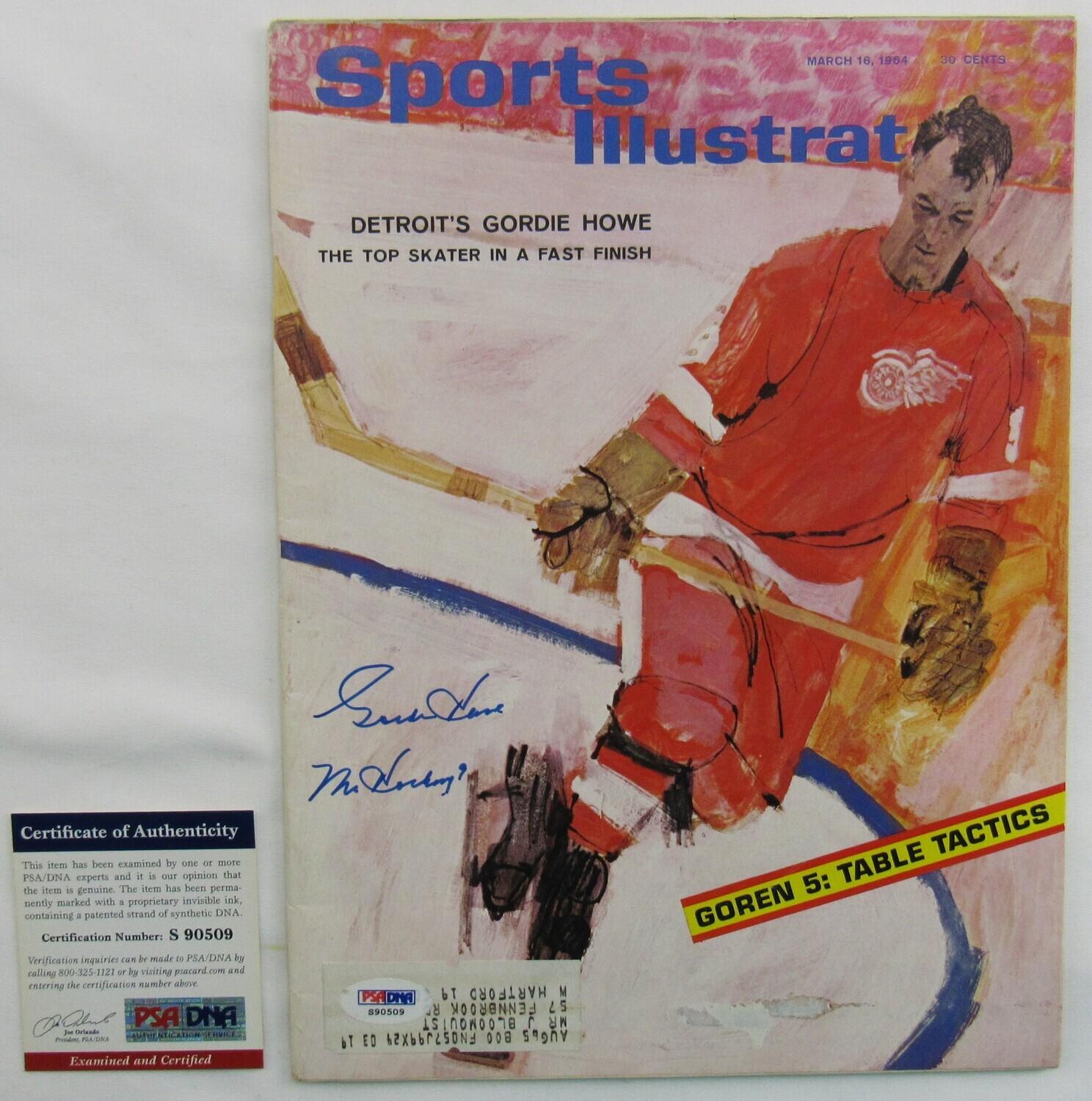 Gordie Howe Signed 1964 Sports Illustrated Magazine (PSA) at PristineAuction.com Gordie Howe Signed 1964 Sports Illustrated Magazine (PSA) at PristineAuction.com