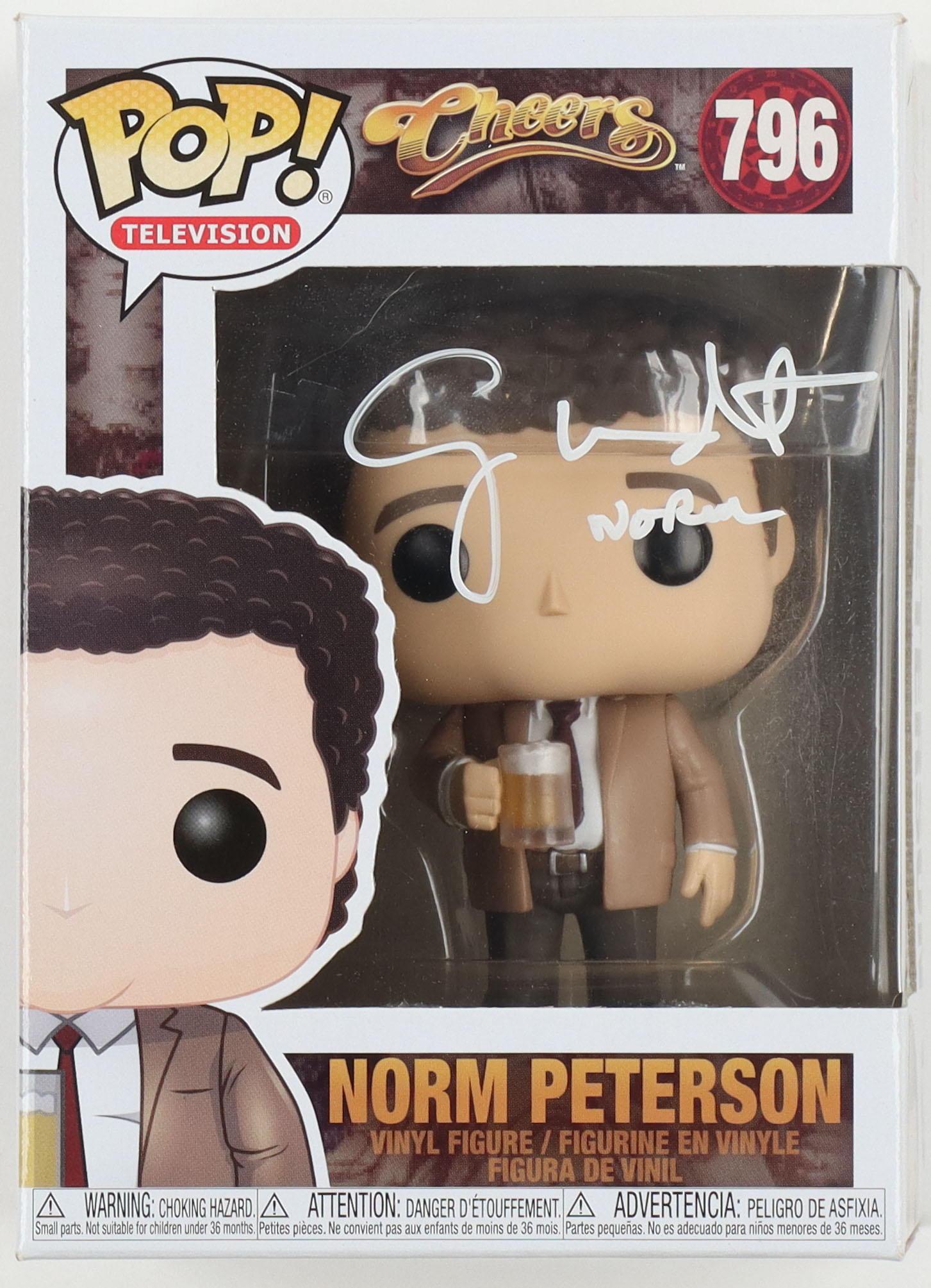 George Wendt Signed "Cheers" #796 Norm Peterson Funko Pop! Vinyl Figure Inscribed "Norm" (JSA) at PristineAuction.com George Wendt Signed "Cheers" #796 Norm Peterson Funko Pop! Vinyl Figure Inscribed "Norm" (JSA) at PristineAuction.com