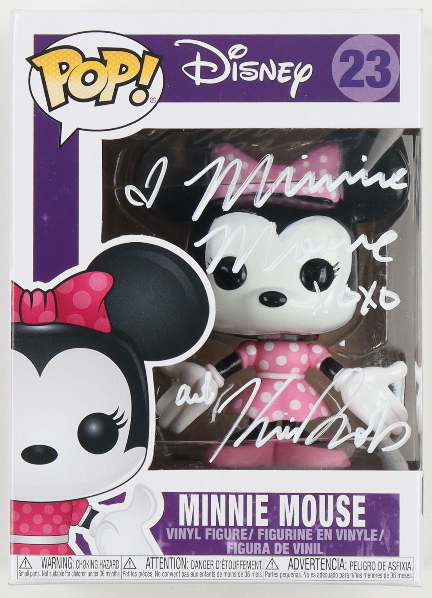 Kaitlyn Robrock Signed Disney #23 Minnie Mouse Funko Pop! Vinyl Figure Inscribed "Minnie Mouse XOXO" (JSA) at PristineAuction.com Kaitlyn Robrock Signed Disney #23 Minnie Mouse Funko Pop! Vinyl Figure Inscribed "Minnie Mouse XOXO" (JSA) at PristineAuction.com