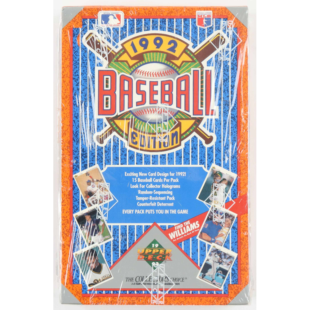 1992 Upper Deck Low Baseball Hobby Box with (36) Packs Pristine Auction