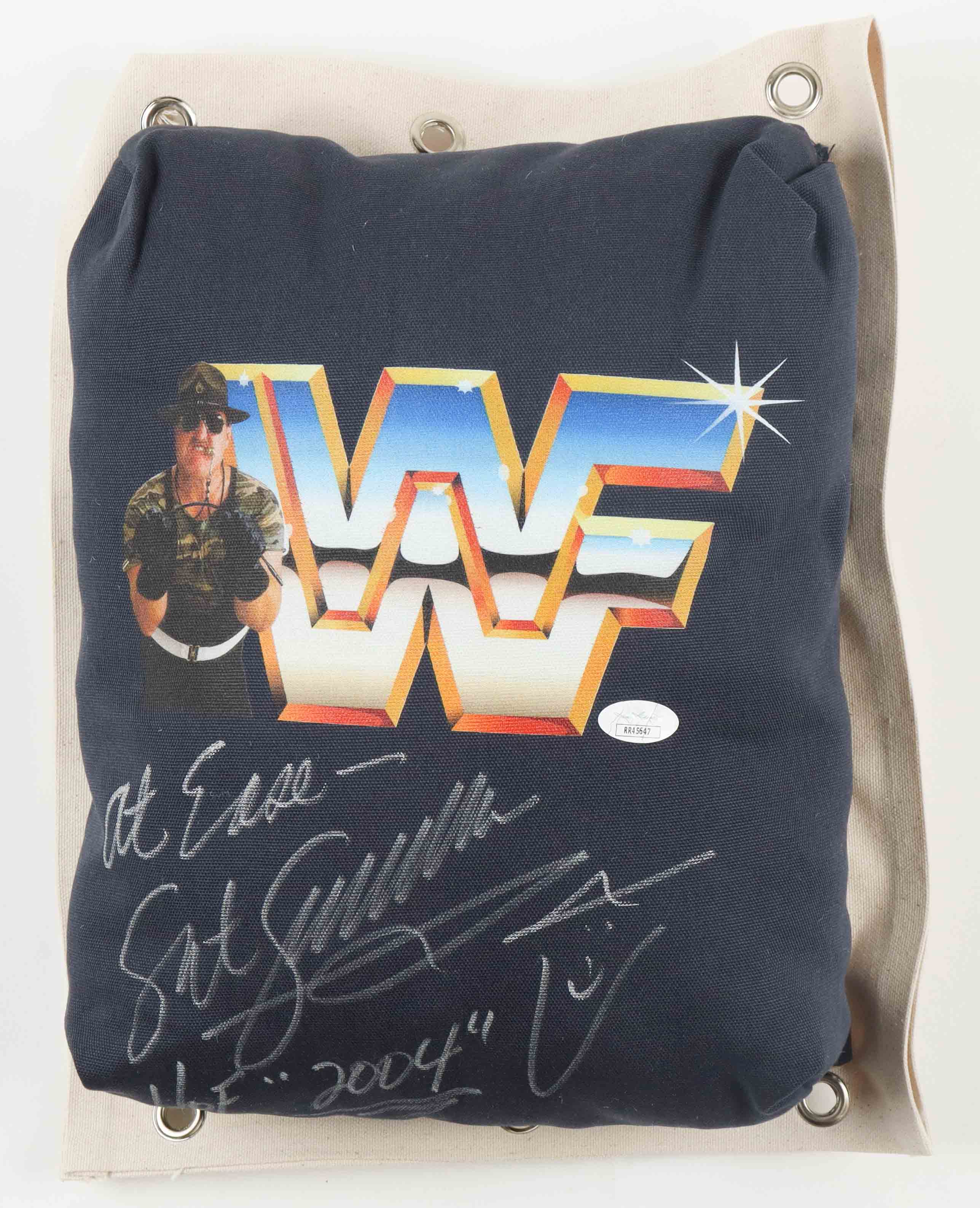 Sgt. Slaughter Signed WWF Turnbuckle with Multiple Inscriptions (JSA) at PristineAuction.com Sgt. Slaughter Signed WWF Turnbuckle with Multiple Inscriptions (JSA) at PristineAuction.com