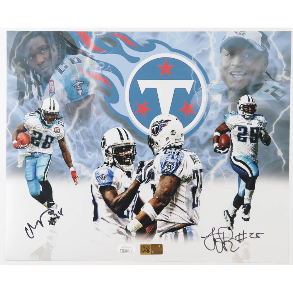 Chris Johnson & LenDale White Signed Titans 11x14 Photo (JSA & Players ...