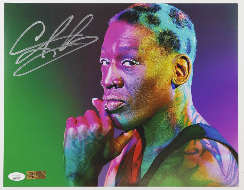 s*8様 【dennis rodman(ロッドマン)】直筆サイン入り　鑑定書付 Dennis Rodman Handprint & Signed Autographed Basketball JSA