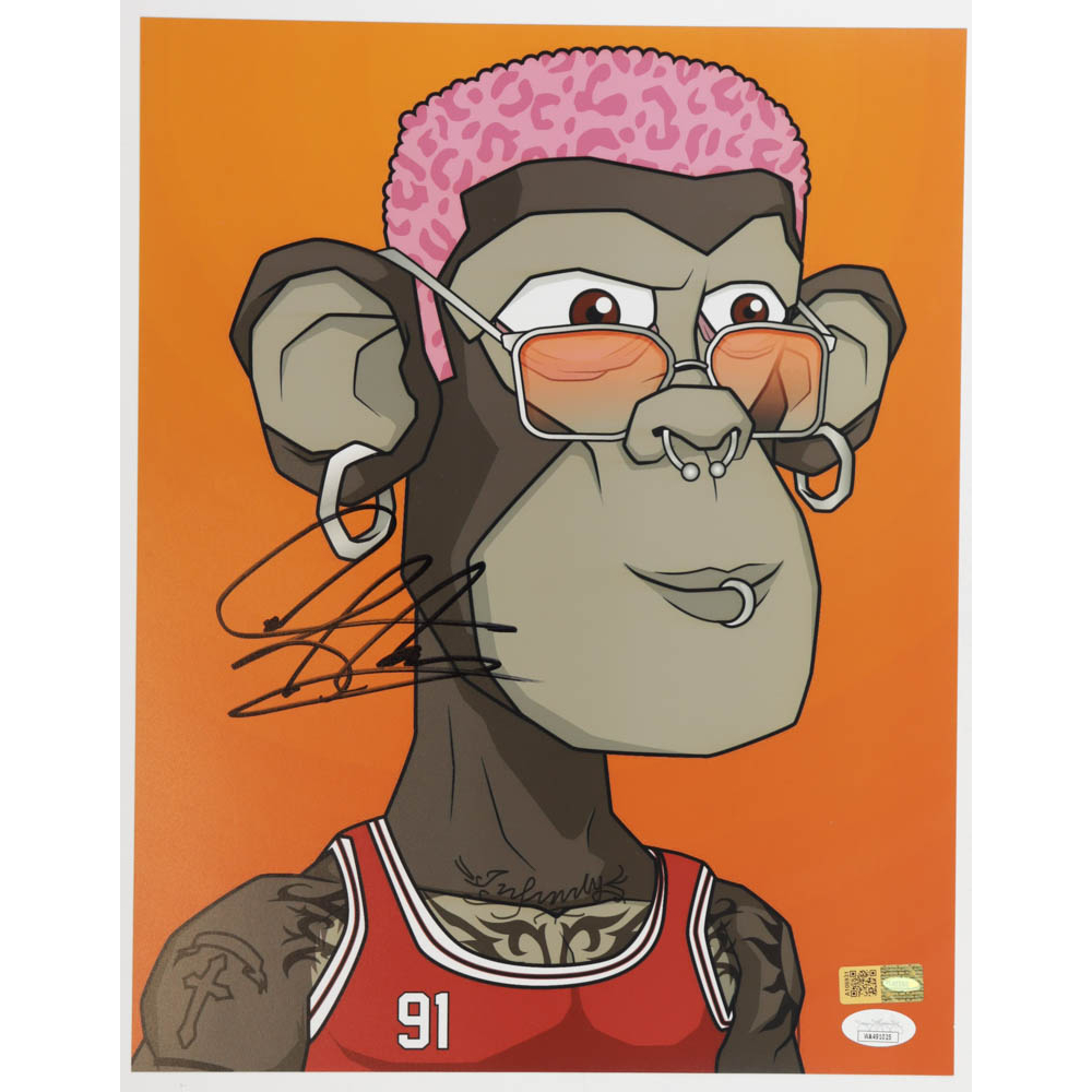 Dennis Rodman Signed Bulls 11x14 Photo (JSA & Players Ink) | Pristine ...