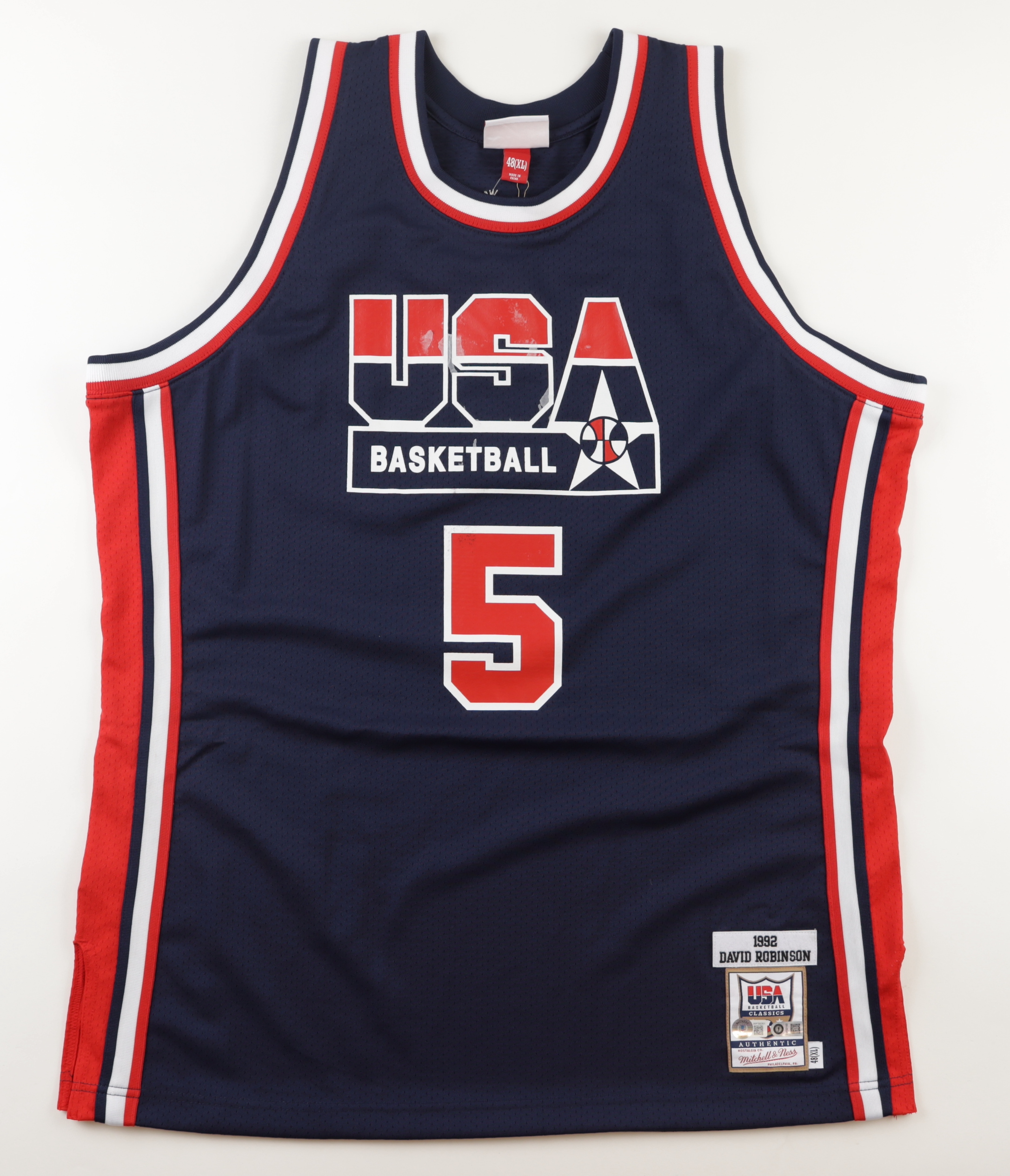 David Robinson Signed Team USA Jersey (Beckett & Robinson) (See Description) at PristineAuction.com David Robinson Signed Team USA Jersey (Beckett & Robinson) (See Description) at PristineAuction.com