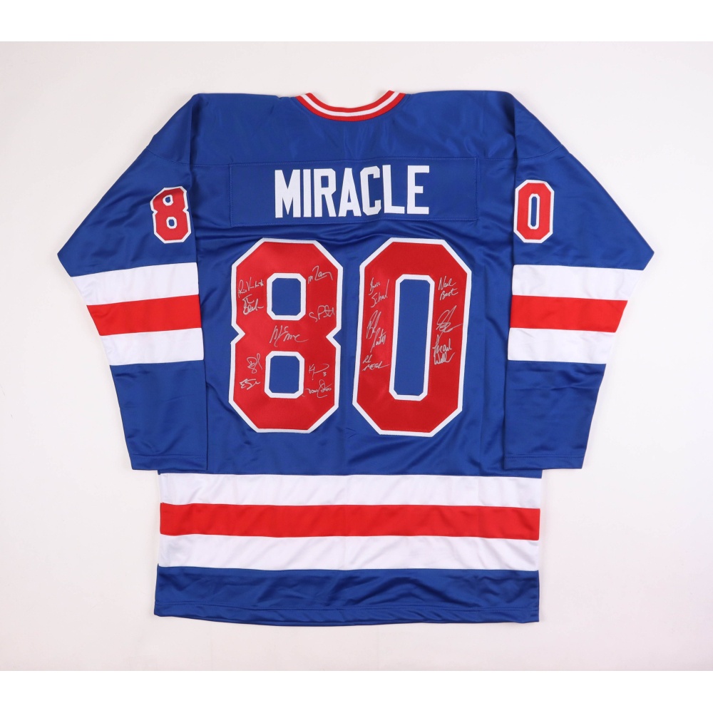 1980 Olympic "Miracle on Ice" Hockey Jersey TeamSigned by (15) with