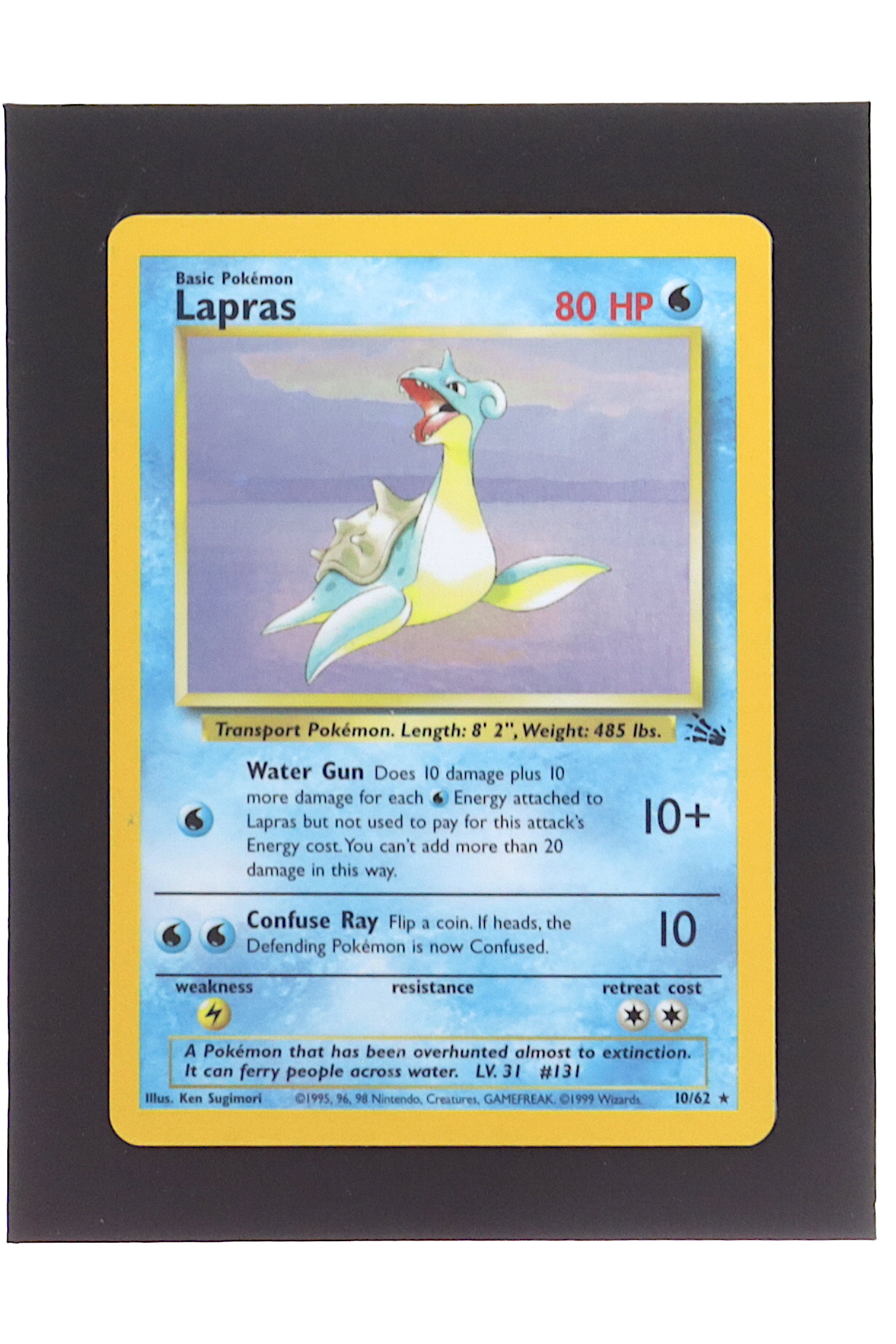Lapras Pokemon 1999 Fossil #10 Holo at PristineAuction.com Lapras Pokemon 1999 Fossil #10 Holo at PristineAuction.com