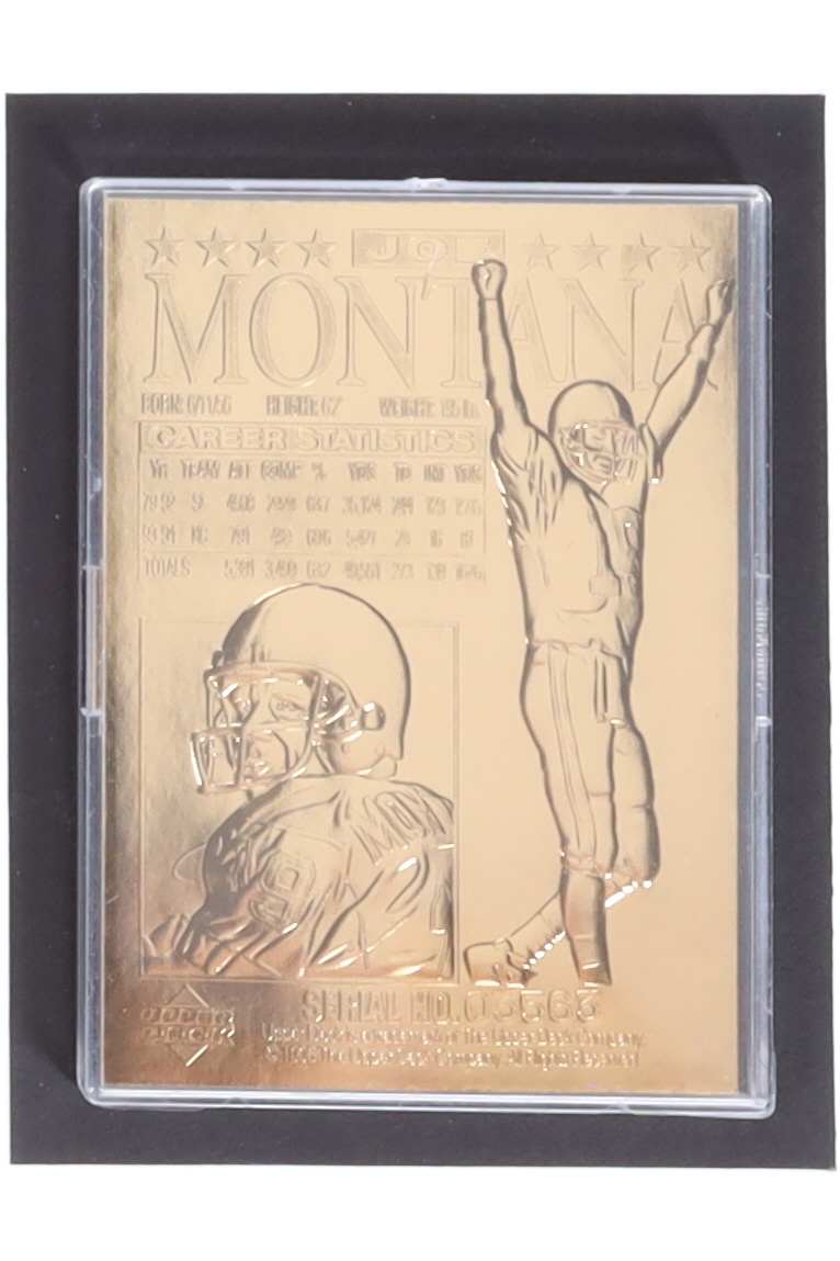 Joe Montana 1996 Upper Deck Diamond Stars 23Kt Gold Card #03563 at PristineAuction.com Joe Montana 1996 Upper Deck Diamond Stars 23Kt Gold Card #03563 at PristineAuction.com