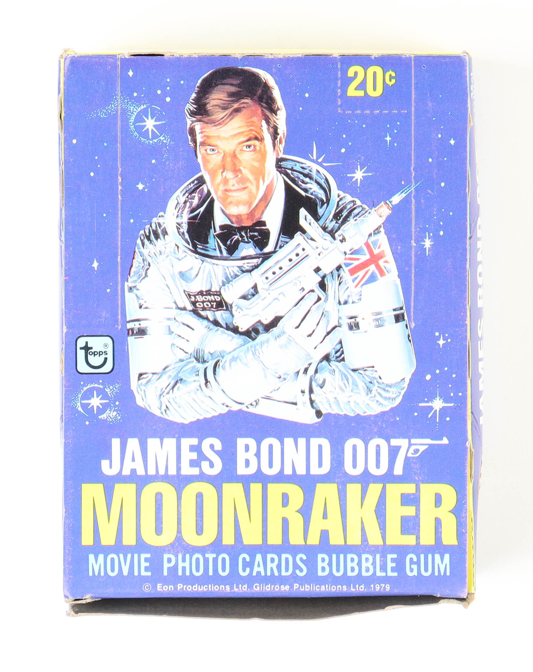 1979 James Bond Moonraker Box with (36) Packs at PristineAuction.com 1979 James Bond Moonraker Box with (36) Packs at PristineAuction.com