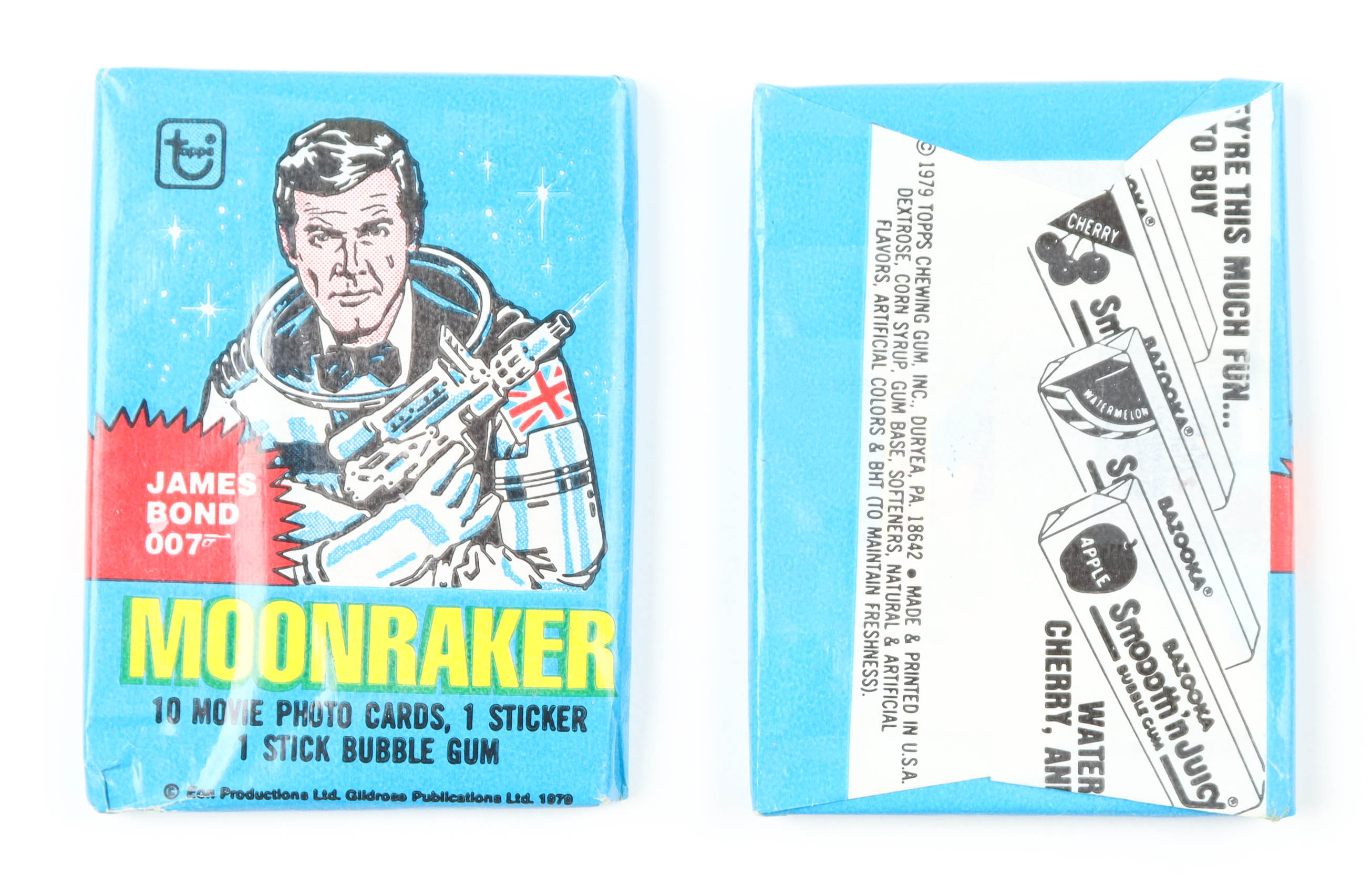 1979 James Bond Moonraker Box with (36) Packs at PristineAuction.com 1979 James Bond Moonraker Box with (36) Packs at PristineAuction.com