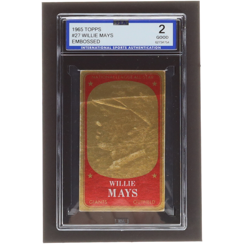 willie-mays-1965-topps-embossed-27-isa-2-pristine-auction