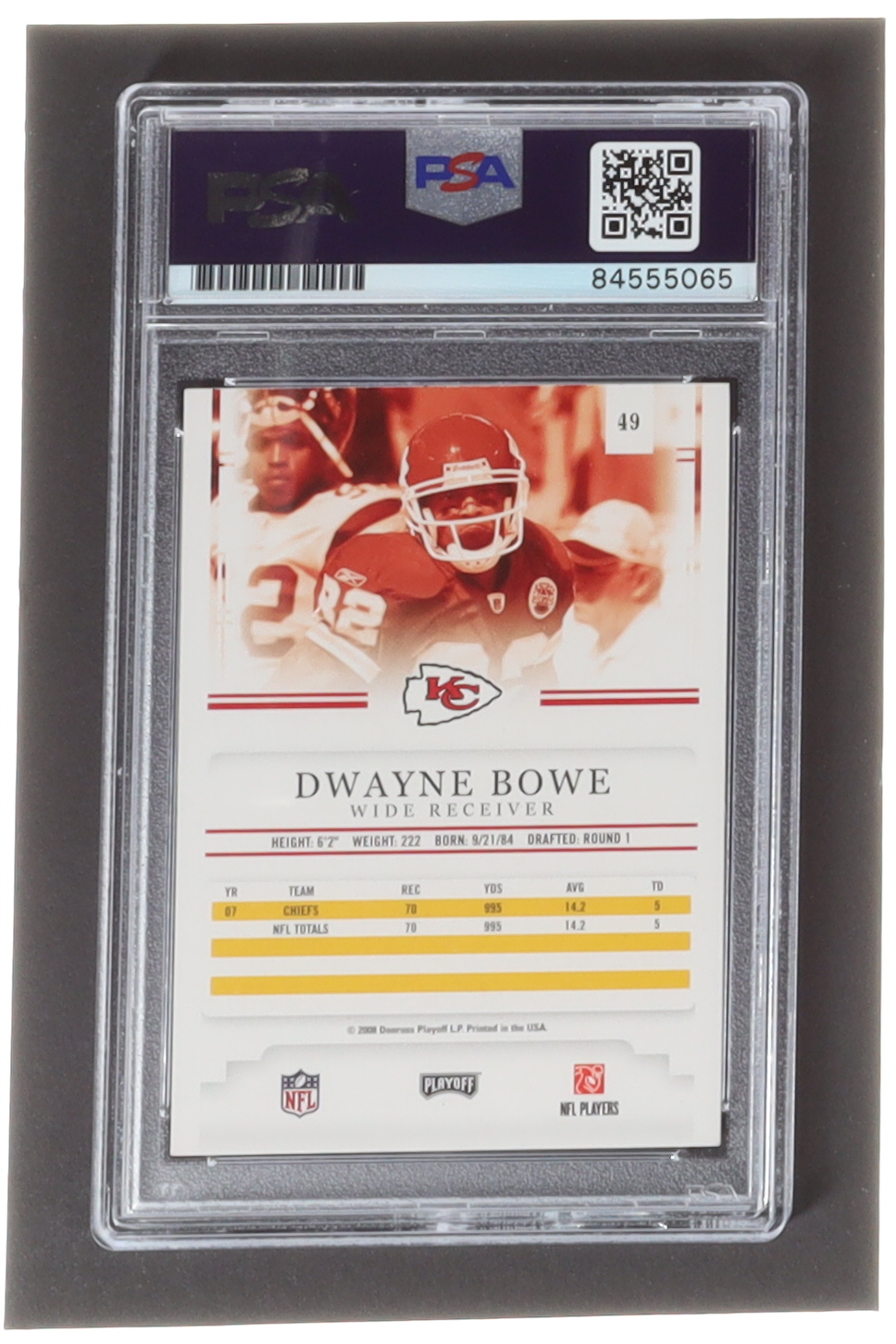 Dwayne Bowe Signed 2008 Playoff Prestige #49 (PSA) at PristineAuction.com Dwayne Bowe Signed 2008 Playoff Prestige #49 (PSA) at PristineAuction.com