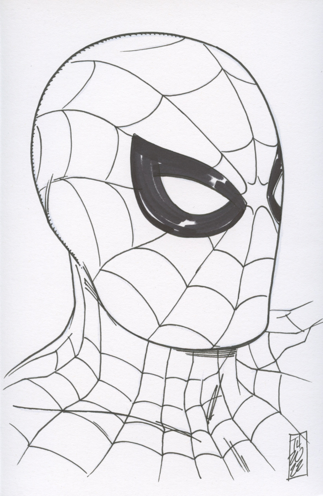 SpiderMan Tom Holland Marvel Signed ORIGINAL 5.5" x 8.5" Drawing