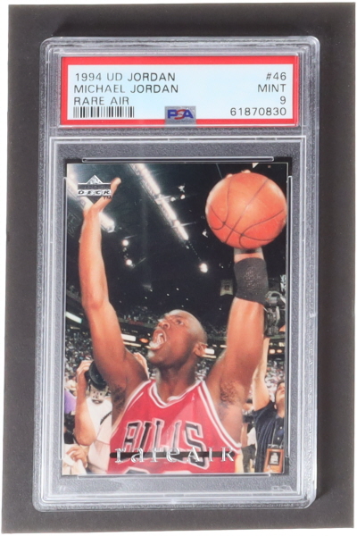 Michael Jordan 1994 Upper Deck Jordan Rare Air #46 / Celebrating Third NBA Championship (PSA 9) at PristineAuction.com Michael Jordan 1994 Upper Deck Jordan Rare Air #46 / Celebrating Third NBA Championship (PSA 9) at PristineAuction.com