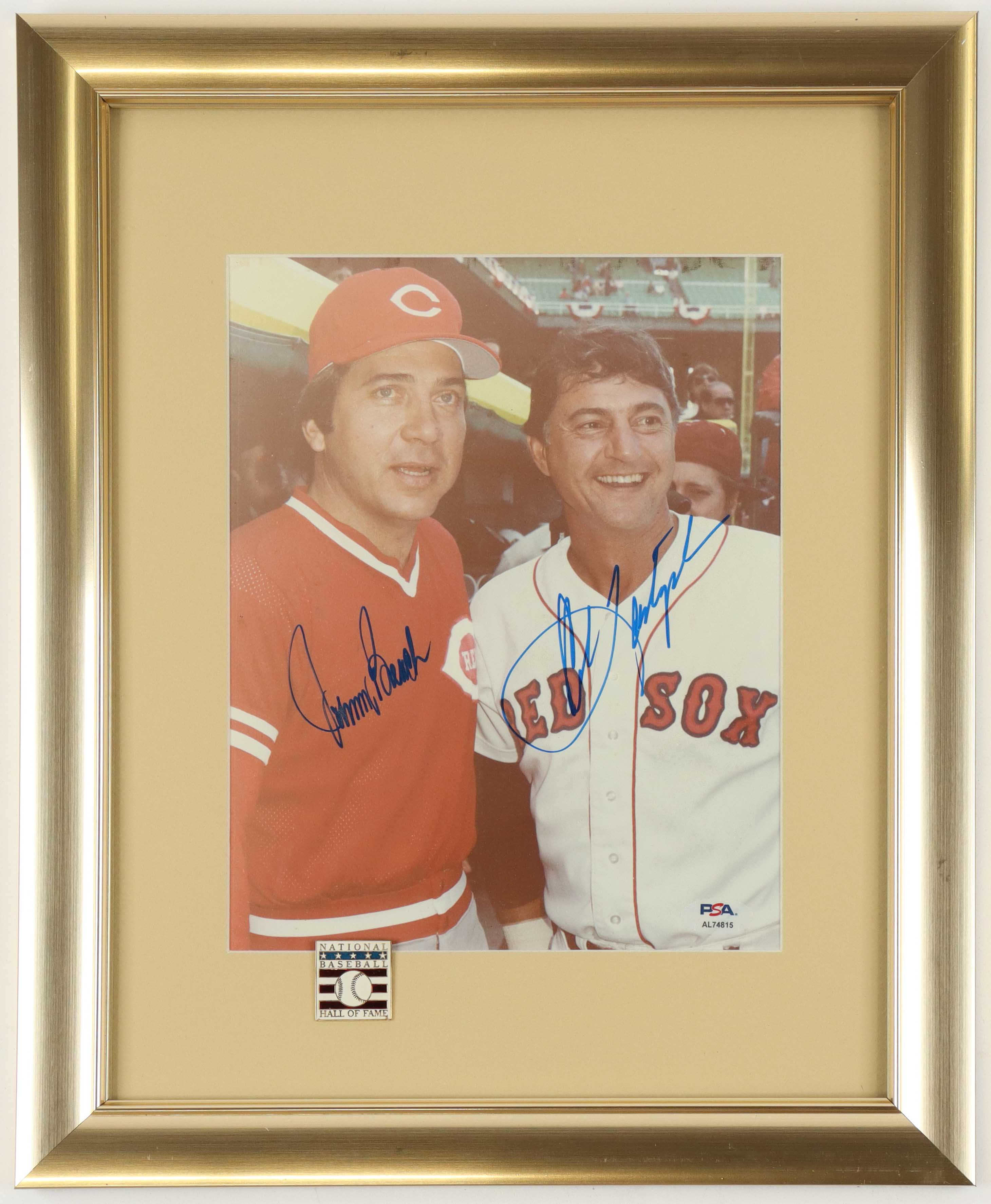 Johnny Bench & Carl Yastrzemski Signed Custom Framed Photo (PSA) at PristineAuction.com Johnny Bench & Carl Yastrzemski Signed Custom Framed Photo (PSA) at PristineAuction.com