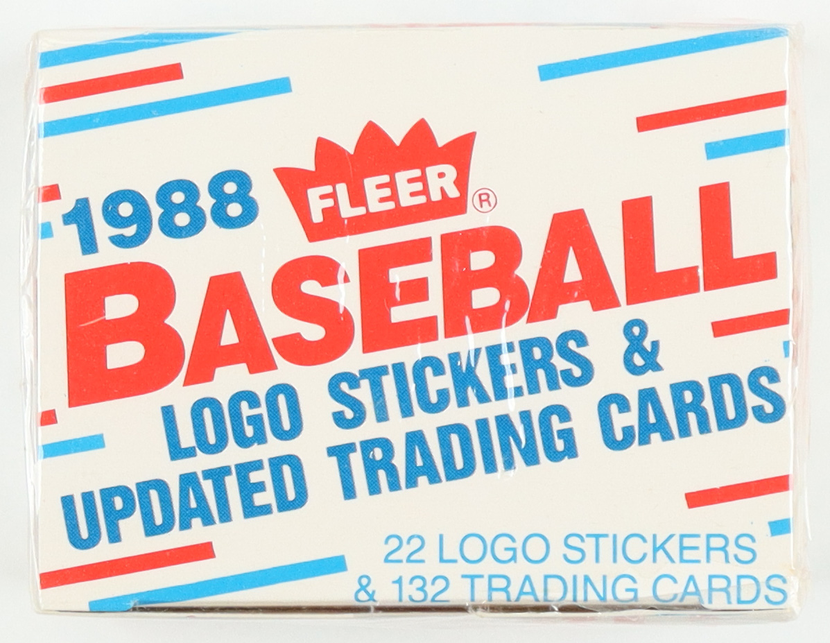 1988 Fleer Updated Baseball Card Box with (132) Cards at PristineAuction.com 1988 Fleer Updated Baseball Card Box with (132) Cards at PristineAuction.com
