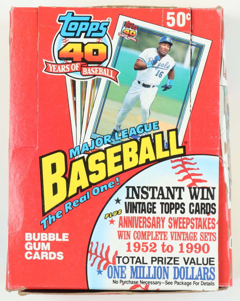1991 Topps 40 Years of Baseball Wax Box with (36) Packs Pristine Auction