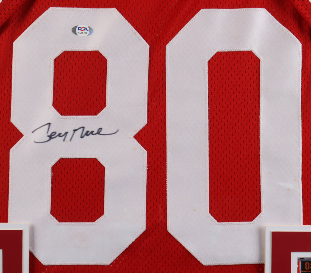 Jerry Rice Signed 49ers Custom Framed Jersey Display with Retirement ...