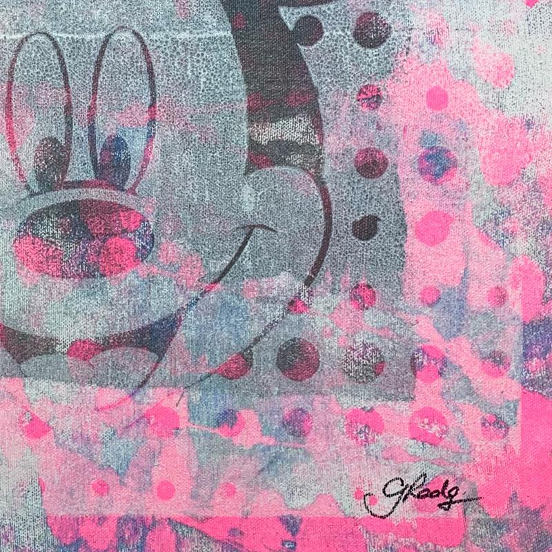 "Mickey Mouse" 23x23 Original Hand-Pulled Silkscreen & Acrylic Painting on Canvas by Gail Rodgers (PA) at PristineAuction.com "Mickey Mouse" 23x23 Original Hand-Pulled Silkscreen & Acrylic Painting on Canvas by Gail Rodgers (PA) at PristineAuction.com