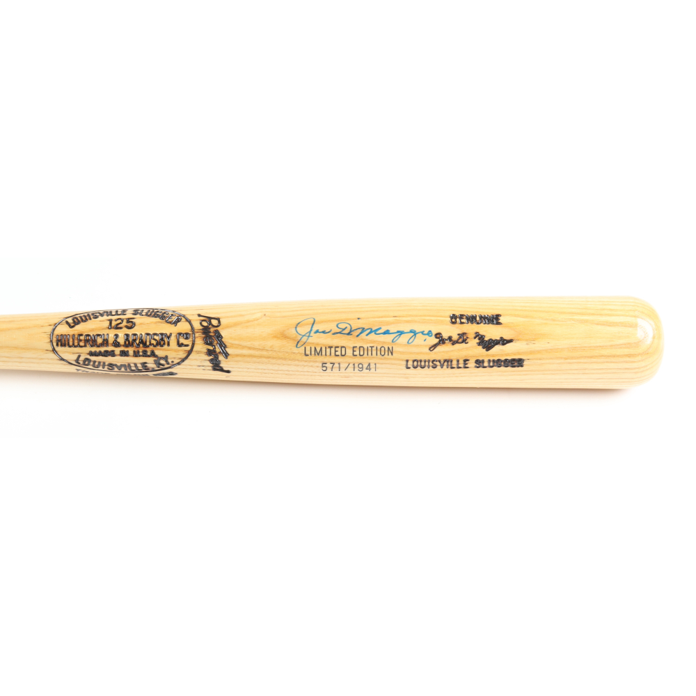 Joe DiMaggio Signed LE Louisville Slugger Custom Engraved Baseball Bat (PSA) Pristine Auction