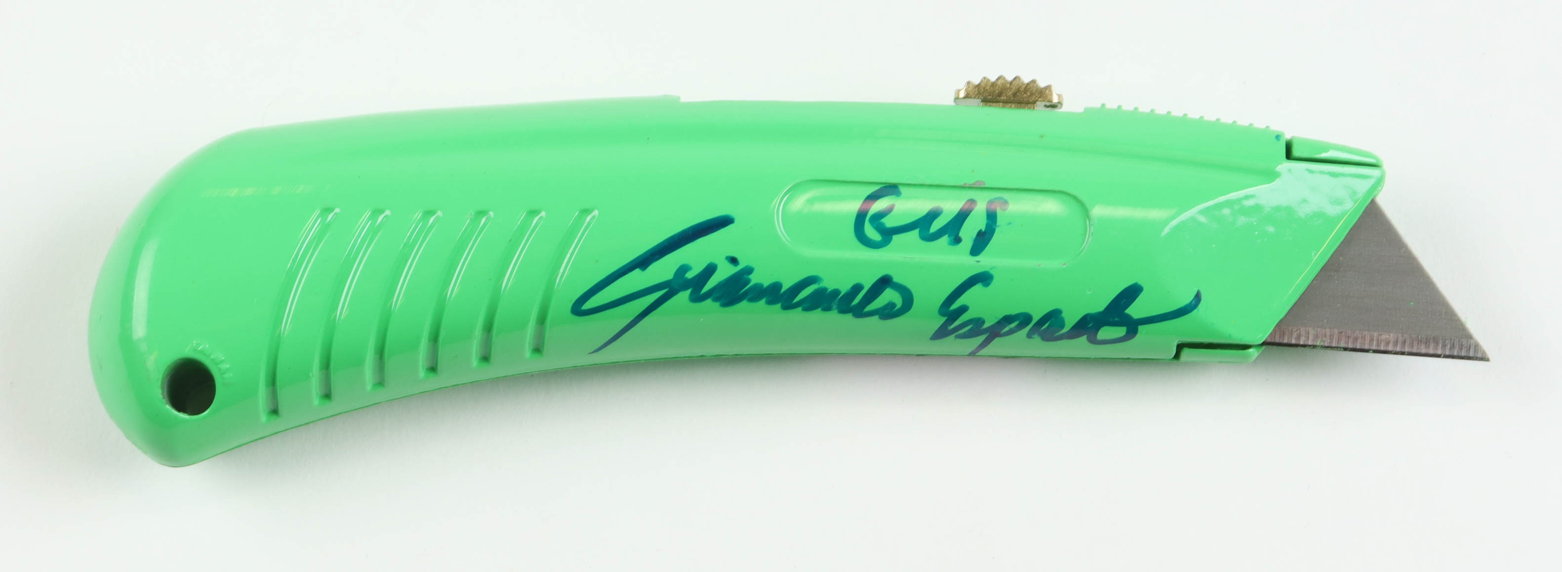 Giancarlo Esposito Signed "Breaking Bad" Box Cutter Inscribed "Gus" (Radtke) at PristineAuction.com Giancarlo Esposito Signed "Breaking Bad" Box Cutter Inscribed "Gus" (Radtke) at PristineAuction.com