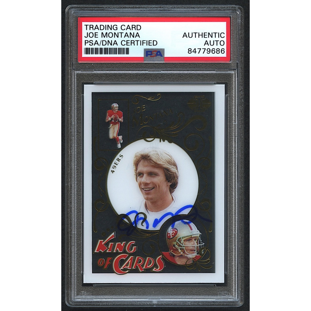 Joe Montana Signed 2021 Panini Illusions King of Cards 16 Football