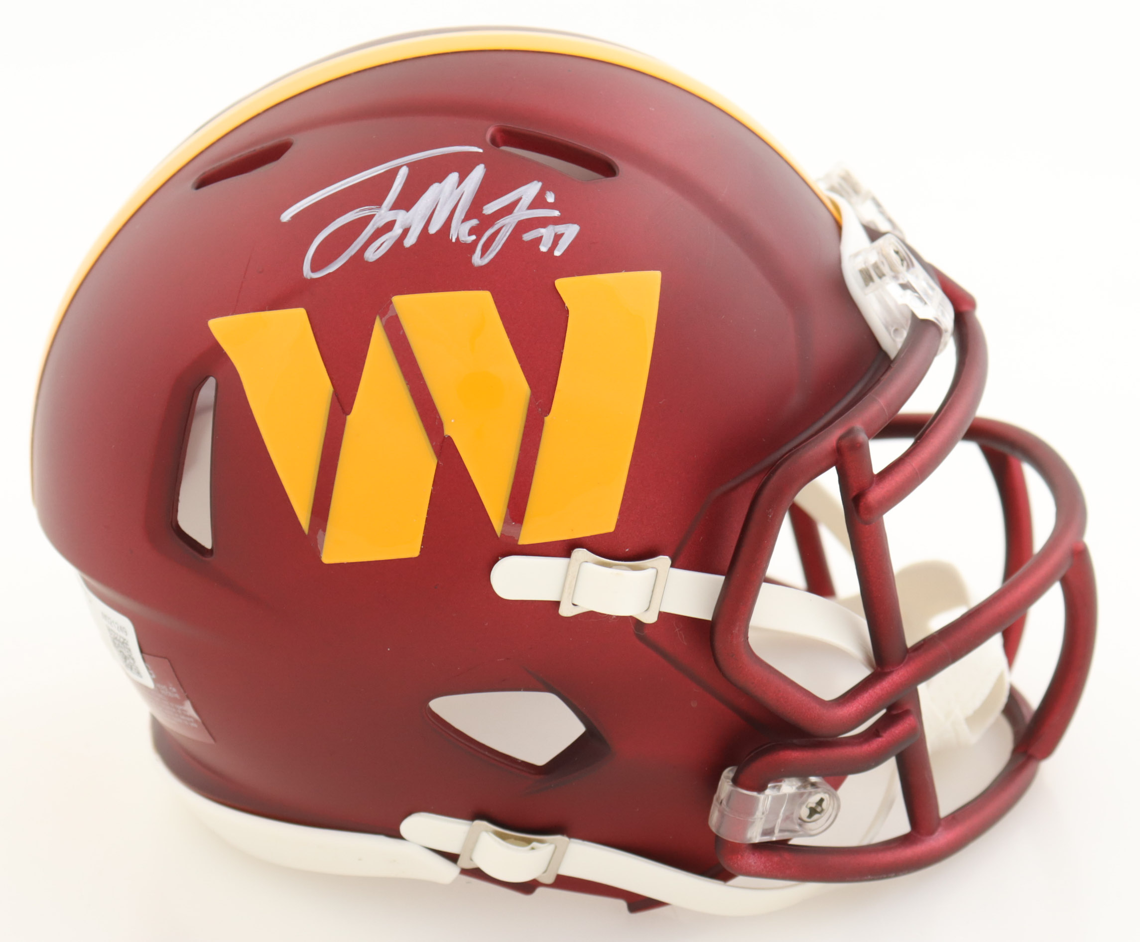 Terry McLaurin Signed Commanders Speed Mini Helmet (Beckett) at PristineAuction.com Terry McLaurin Signed Commanders Speed Mini Helmet (Beckett) at PristineAuction.com