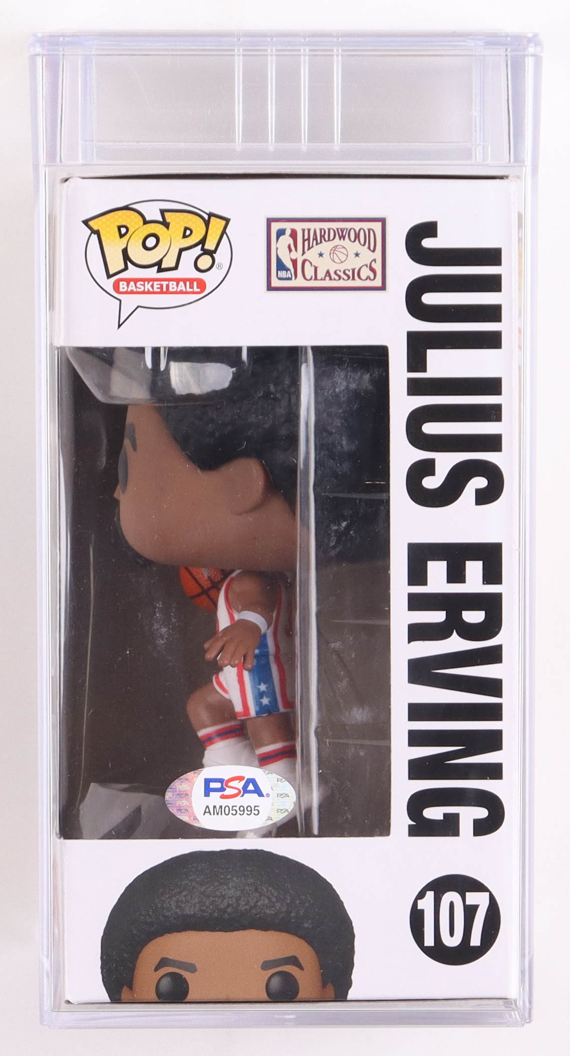 Julius Erving Signed "76ers" #107 Funko Pop! Vinyl Figure (PSA) at PristineAuction.com Julius Erving Signed "76ers" #107 Funko Pop! Vinyl Figure (PSA) at PristineAuction.com