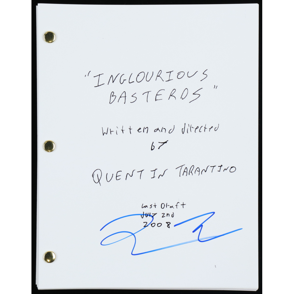 Quentin Tarantino Signed "Inglourious Basterds" Movie Script (AutographCOA) Pristine Auction