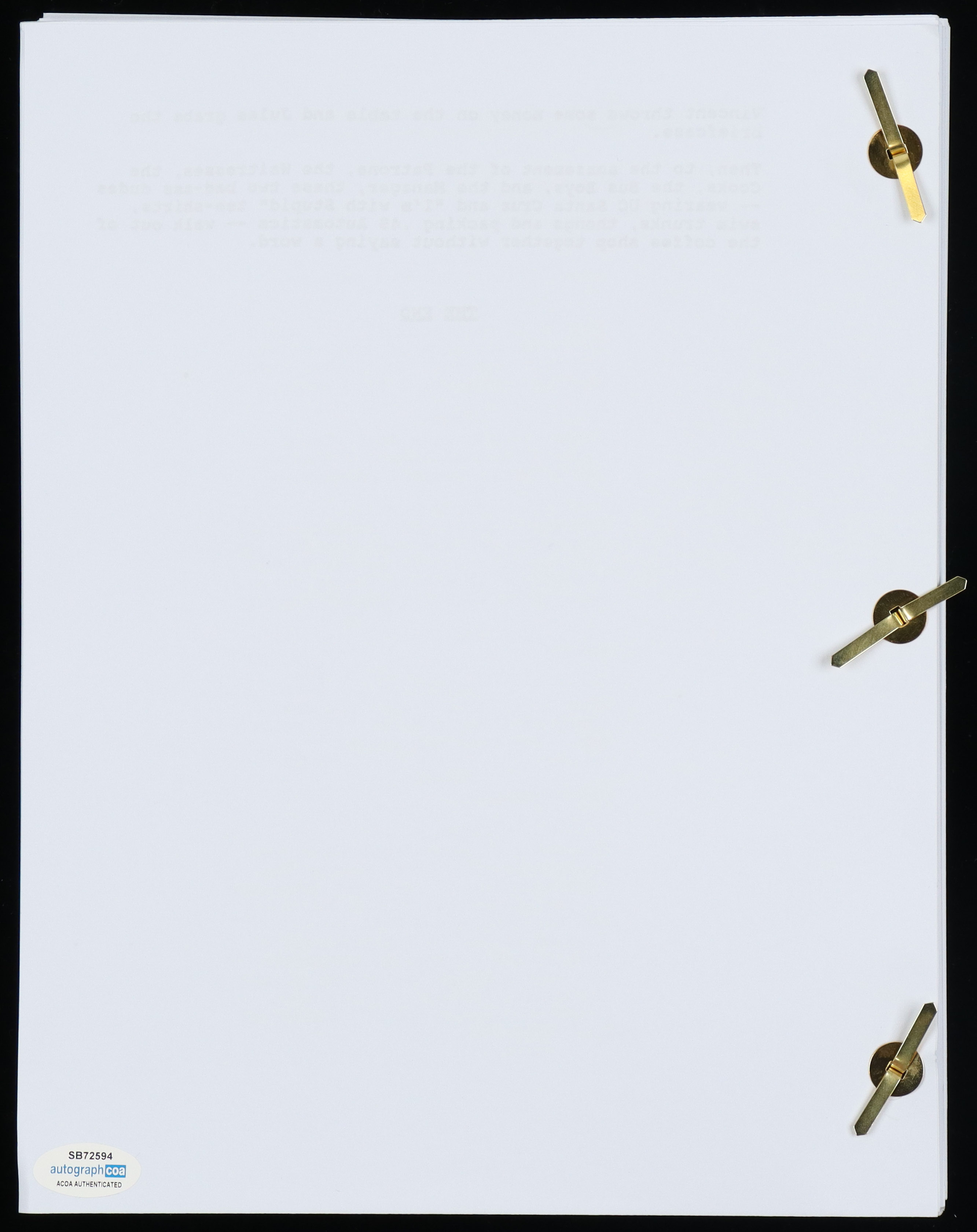 Quentin Tarantino Signed "Pulp Fiction" Movie Script (AutographCOA) at PristineAuction.com Quentin Tarantino Signed "Pulp Fiction" Movie Script (AutographCOA) at PristineAuction.com