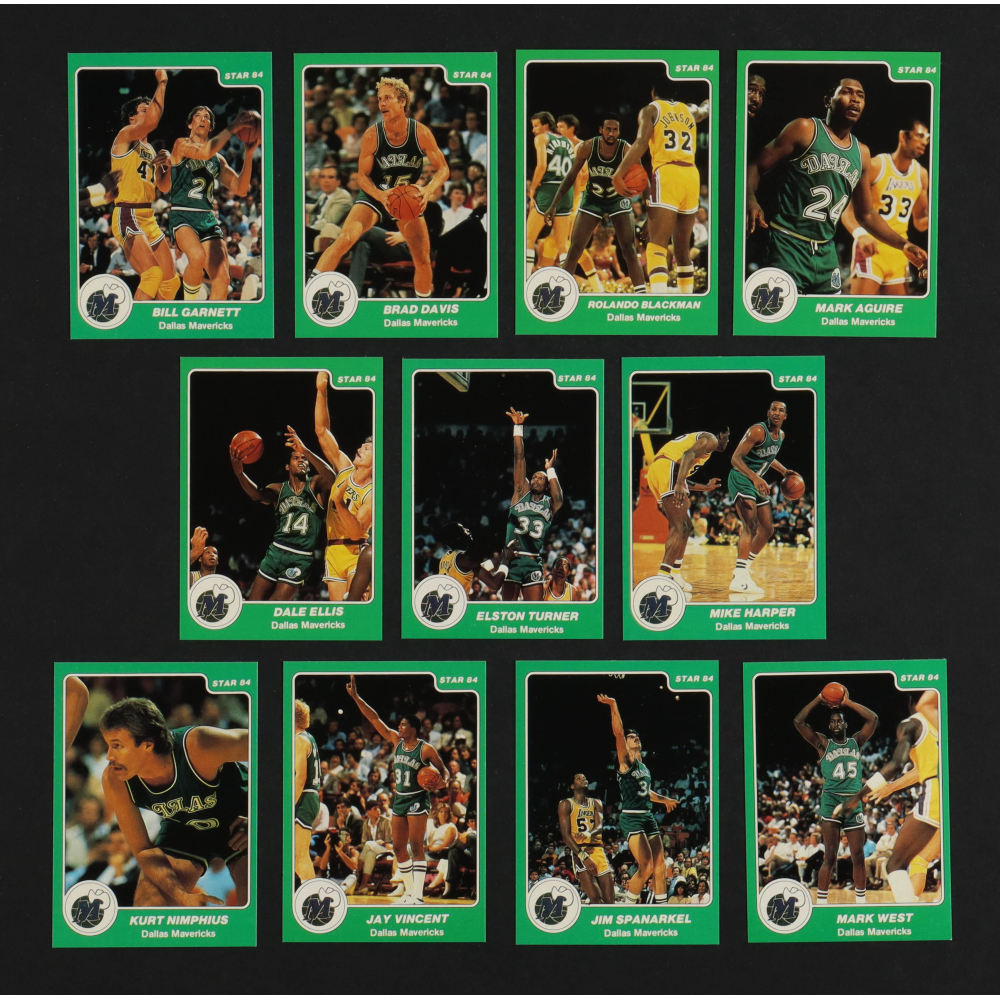 1984 Star Mavericks Team Set of (11) Basketball Cards Pristine Auction