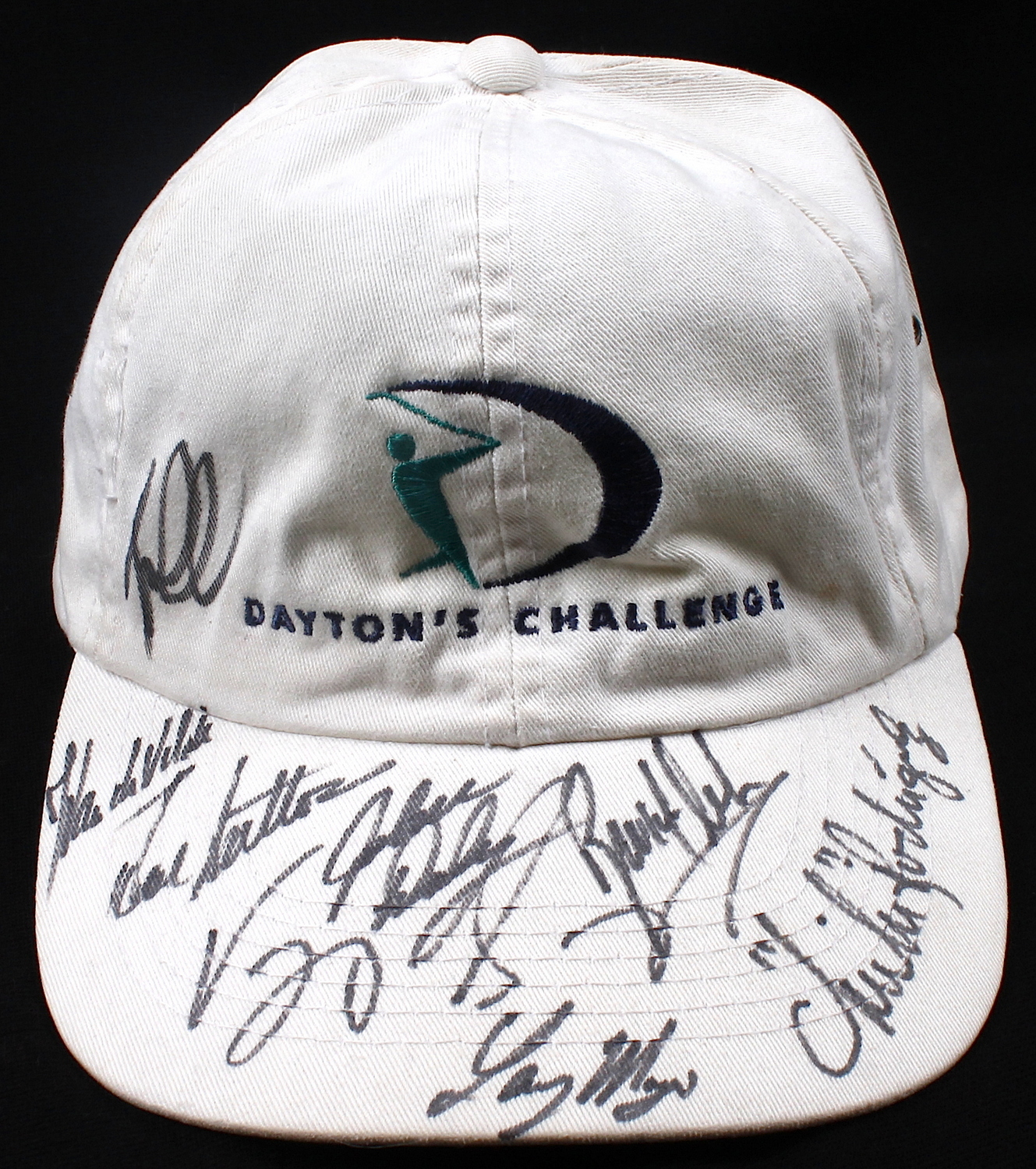 Dayton's Challenge Golf Hat Signed by (8) with Tom Lehman, John Daly, V.J. Singh, Chi Chi Rodriguez, Hal Sutton (JSA ALOA) at PristineAuction.com Dayton's Challenge Golf Hat Signed by (8) with Tom Lehman, John Daly, V.J. Singh, Chi Chi Rodriguez, Hal Sutton (JSA ALOA) at PristineAuction.com