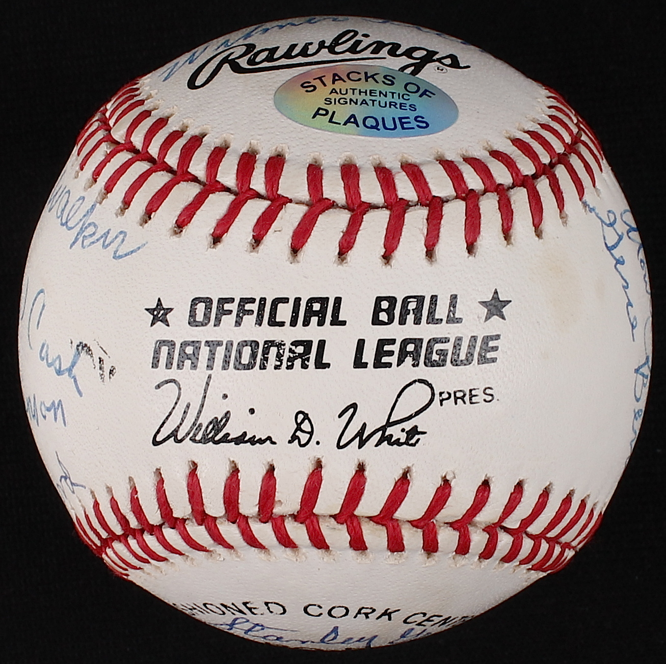 Negro League Multi-Signed ONL Baseball with (18) Signatures including Ray Dandridge, Leon Day, Ted Radcliffe, Monte Irvin, Buck Leonard (SOP LOA) at PristineAuction.com Negro League Multi-Signed ONL Baseball with (18) Signatures including Ray Dandridge, Leon Day, Ted Radcliffe, Monte Irvin, Buck Leonard (SOP LOA) at PristineAuction.com