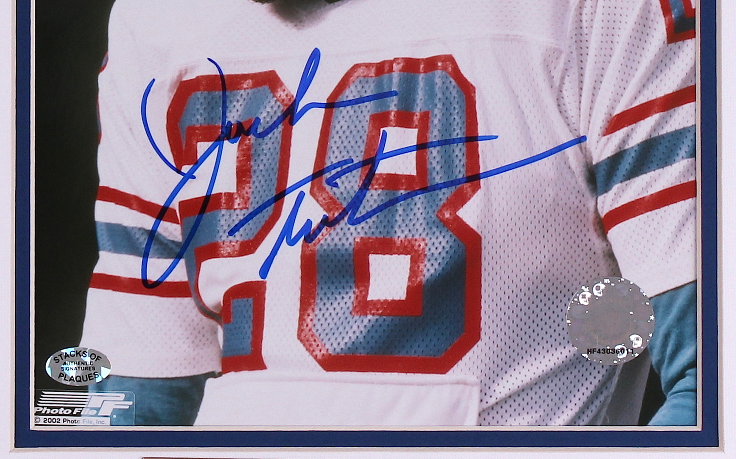 Jack Tatum Signed Oilers 11x14 Custom Matted Photo Display (Stacks of Plaques COA) at PristineAuction.com Jack Tatum Signed Oilers 11x14 Custom Matted Photo Display (Stacks of Plaques COA) at PristineAuction.com